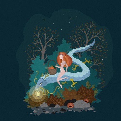 Mystic forest illustration