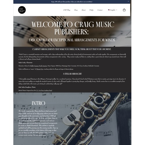 Optimisation of Craig Music Publishers