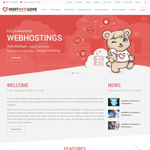  Website Design for HostWithLove