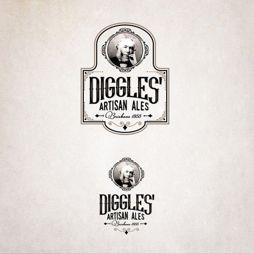Nostalgic logo for small family brewery