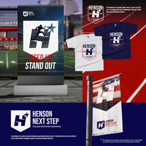 need:  powerful logo to attract athletes go to college