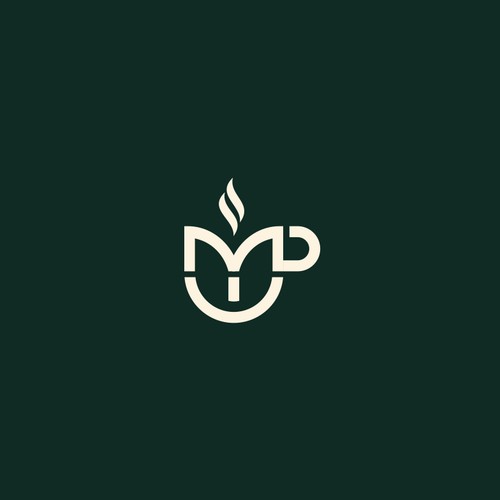 Logo concept for Design letter coffee cup