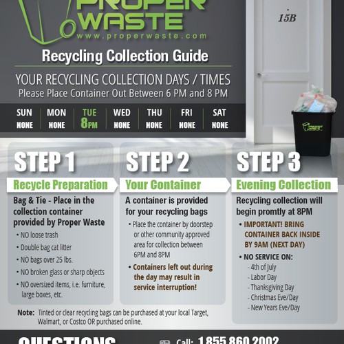 Waste and recycling guides for Proper Waste!