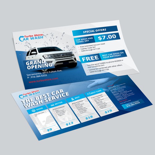 print ad design concept for a car wash company
