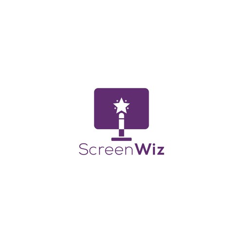 Modern logo for ScreenWiz.