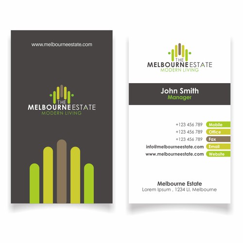 Create a professional logo & business card for a modern, exclusive residential development.
