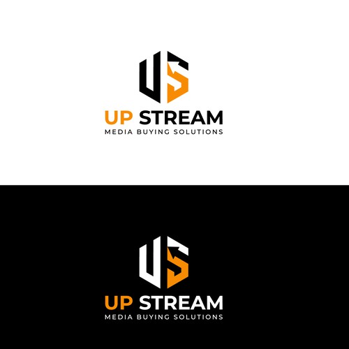 Up Stream Logo design