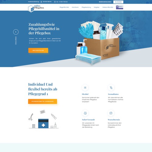  Webdesign für Pflegehilfsmittel