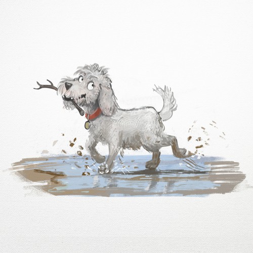 Naughty dog for children's book 