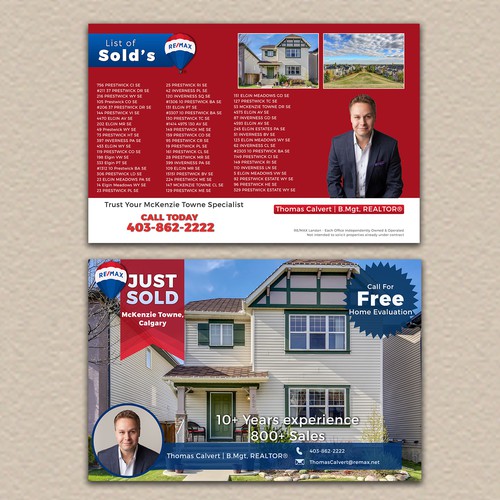 Postcard design for RE/MAX