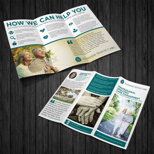 Create an eye catching, empathetic looking brochure for families needing assistance