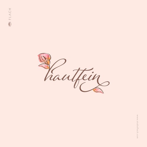 Feminine sophisticated flower logo for a cosmetics & beauty business.