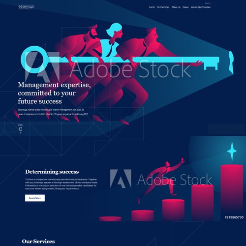 Consulting company web design concept