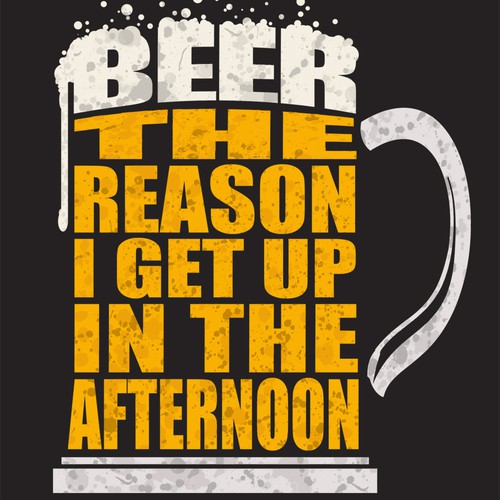 Create a humor design for a Men's t-shirt - "Beer / Drinking"