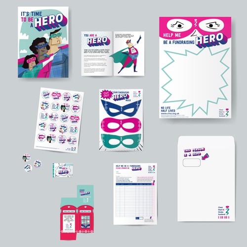 Fundraising pack about the theme Hero.