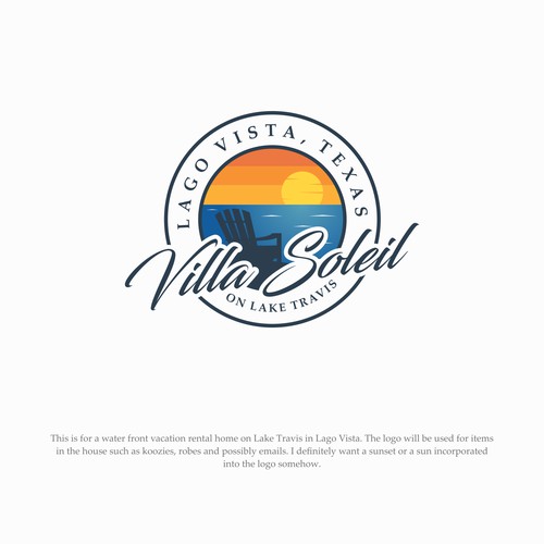 Villa Soleil on Lake Travis Logo Design