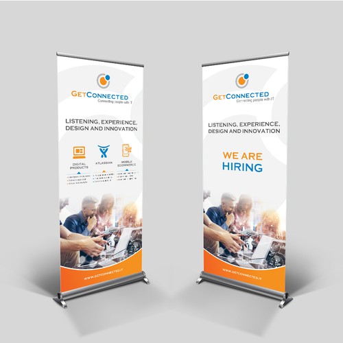 Roll-up banner for a conference 