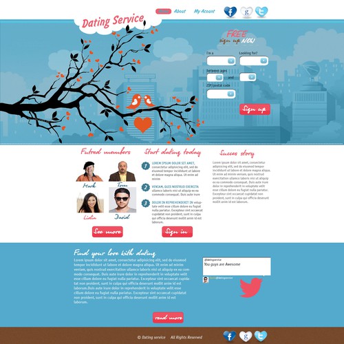 dating website needs a new design