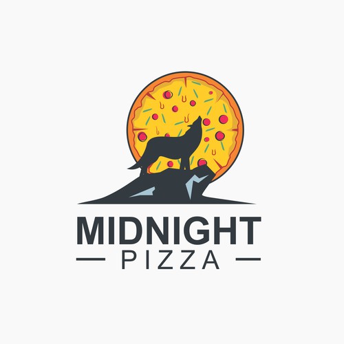 Logo for midnight Pizza