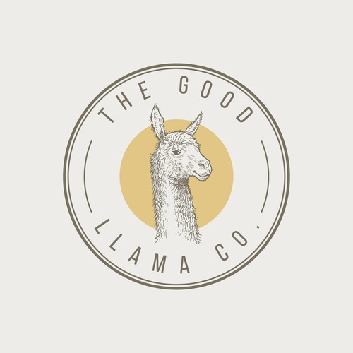 Hand drawn Llama logo