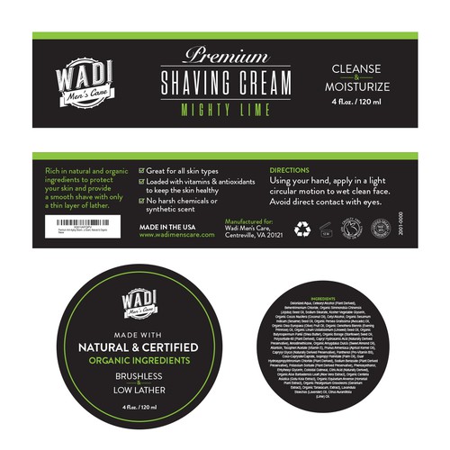 Premium Shaving Cream pack design
