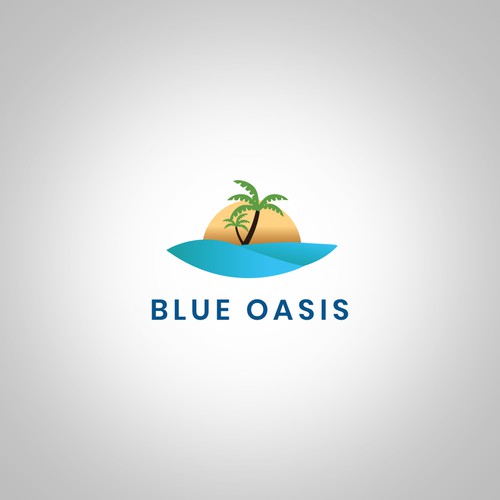 Oasis logo concept for a bottled water