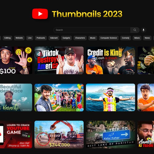 Youtube thumbnail designs