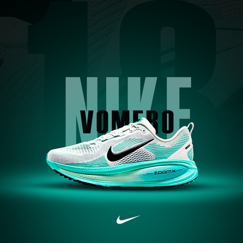 Nike Vomero 18 Running Shoes Poster Design