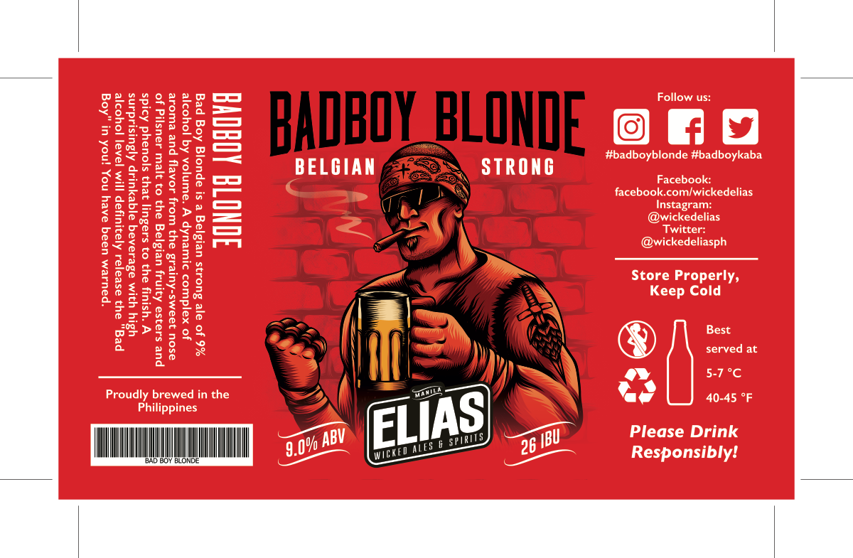 Elias beer label design