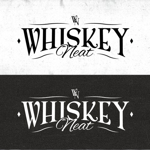 Clean rugged whiskey logo