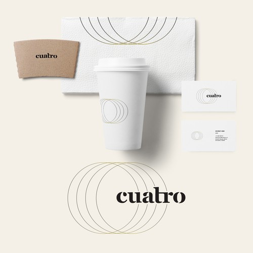 Simple Logo Design for Coffee Shop "Cuatro"