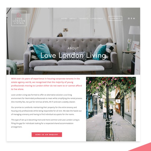 Squarespace website for London property company