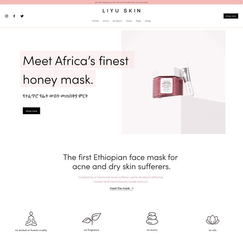 Skincare Website Design