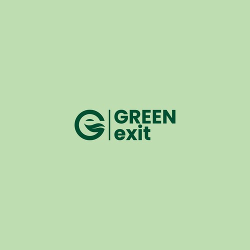 Wordmark logo for green exit