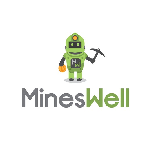 Logo concept for  bitcoin mining