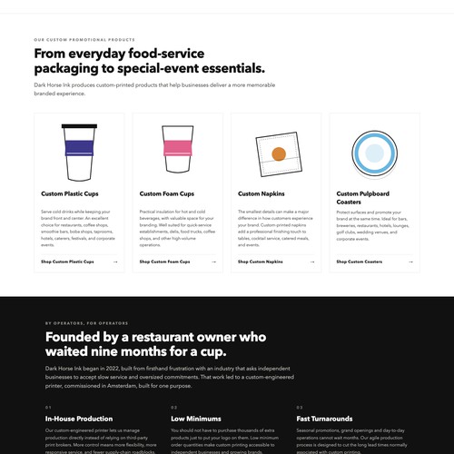 One Scroll, Four Questions — Full Homepage Layout
