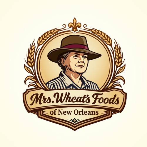 Logo Design For Mrs. Wheat's Foods of New Orleans