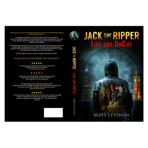 Book Cover Concept for Matt Leyshon's Jack the Ripper Live and unCut