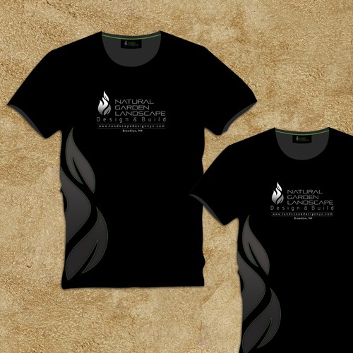 Shirt design for an all-natural landscaping company.