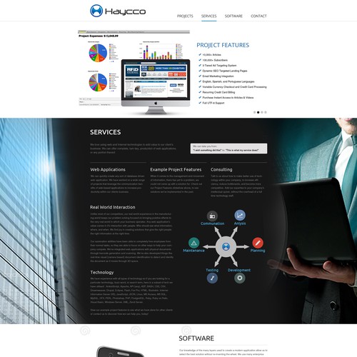 Web page design