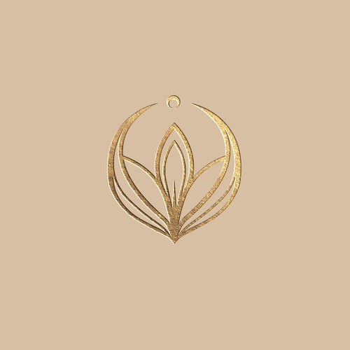 Modern luxurious lotus flower logo for boutique medspa