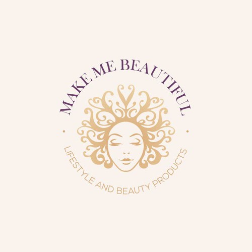 Feminine logo concept for online lifestyle and beauty shop