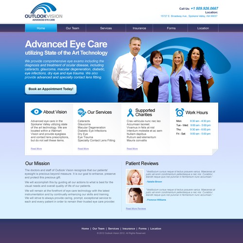 Unique, eye-catching website needed for OUTLOOK VISION