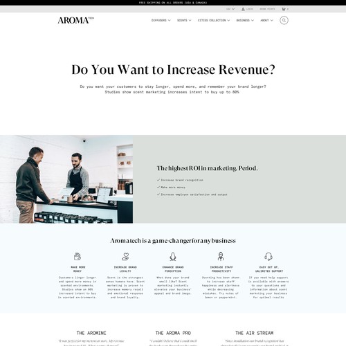 AromaTech Landing Page