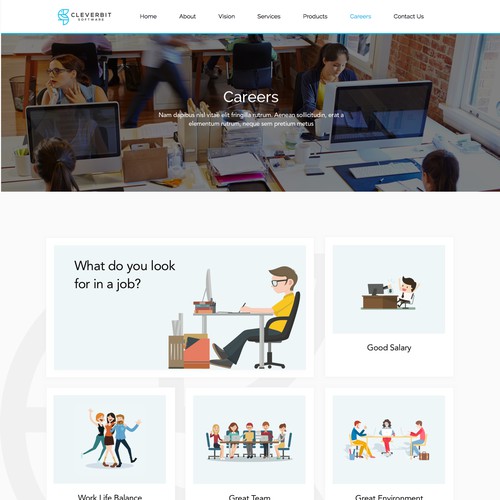 In contest Interactive Careers Page for Software Development Company