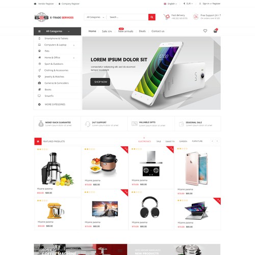 E-commerce web design