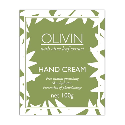 Olivin hamnd cream label