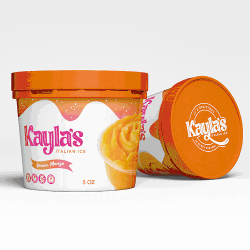 Italian Ice cup packaging design