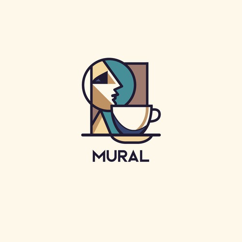 Mural – Abstract Logo for Café Branding