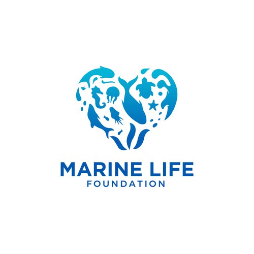 Timeless logo concept for marine life foundation 